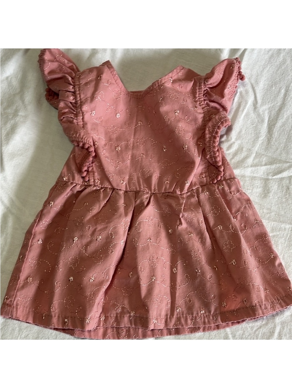 2T Penelope Mack Pink Eyelet Ruffle Dress